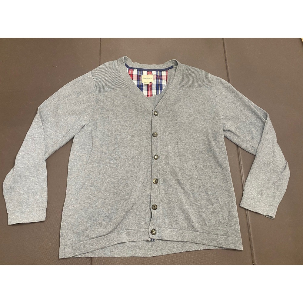 GH Bass Co Men's Cardigan‎ Sweater 100% Cotton Button Preppy Academia Grandpa L